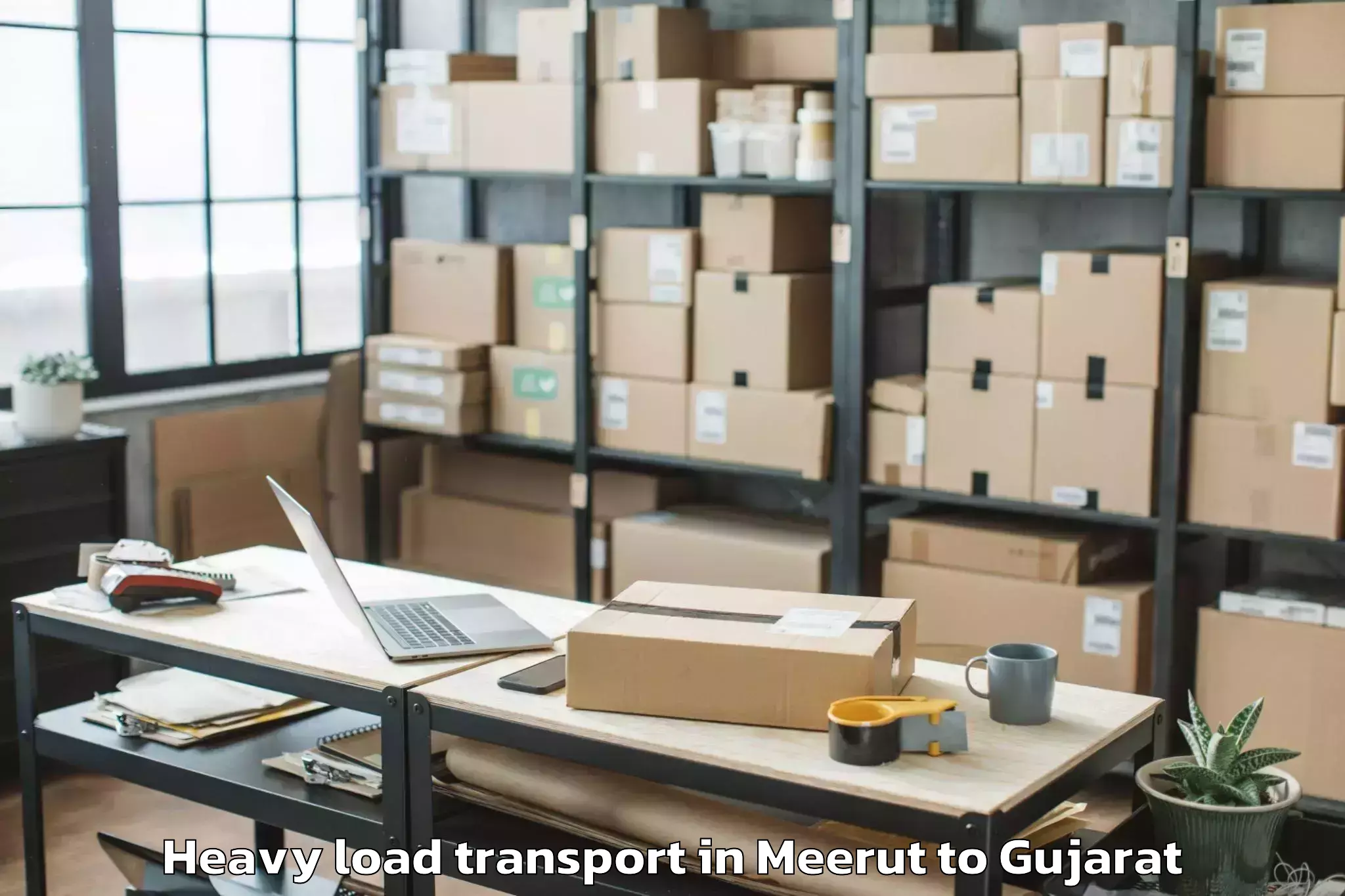 Efficient Meerut to Talala Heavy Load Transport